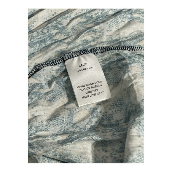 BTFL-Life Blue Snake Print Wrap Dress / Kimono Tie Waist – Size L - Picture 13 of 15